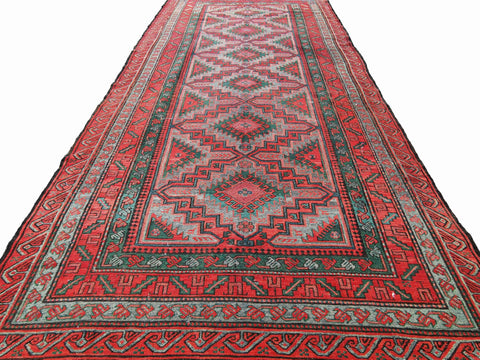 356 x 183 cm Sumak Tribal Red Large Rug - Rugoutlet