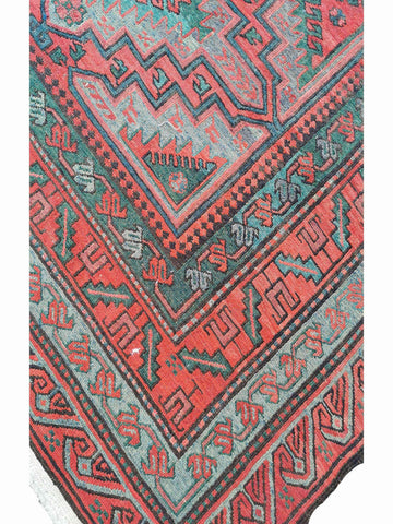 356 x 183 cm Sumak Tribal Red Large Rug - Rugoutlet