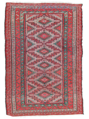 356 x 183 cm Sumak Tribal Red Large Rug - Rugmaster