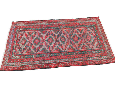 356 x 183 cm Sumak Tribal Red Large Rug - Rugoutlet