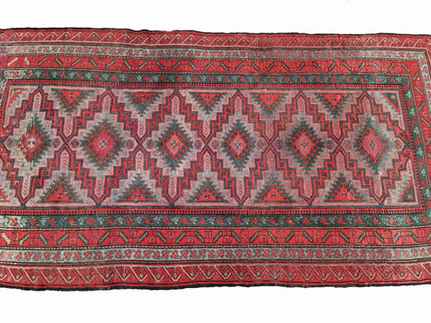 356 x 183 cm Sumak Tribal Red Large Rug - Rugoutlet