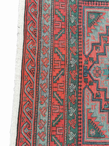 356 x 183 cm Sumak Tribal Red Large Rug - Rugoutlet