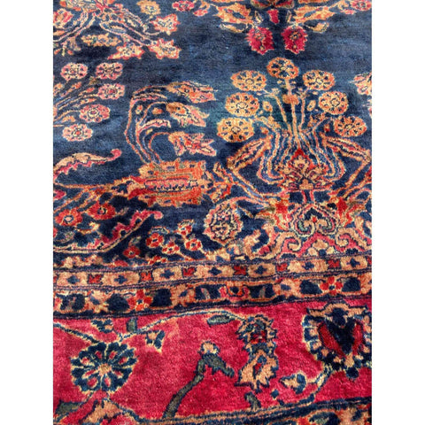 356 x 270 cm Old Saroq Antique Red Large Rug - Rugmaster