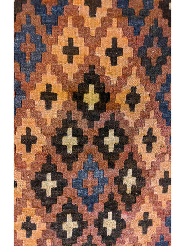 357 x 73 cm Afghan Kilim Tribal Brown Rug - Rugoutlet