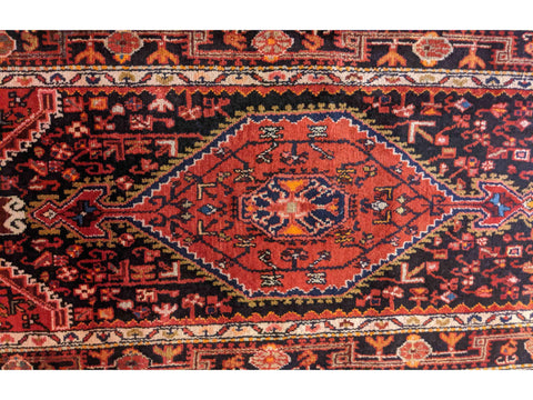 357 x 94 cm Persian Hamadan Traditional Brown Rug - Rugoutlet