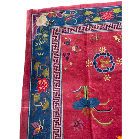 358 x 264 cm Old Chinese Traditional Red Large Rug - Rugoutlet