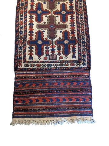 358 x 87 cm Mushwani Tribal Red Rug - Rugoutlet