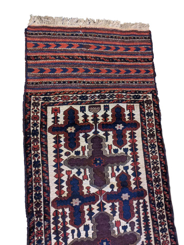 358 x 87 cm Mushwani Tribal Red Rug - Rugoutlet