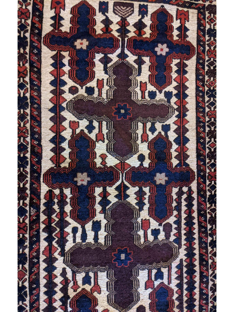 358 x 87 cm Mushwani Tribal Red Rug - Rugoutlet