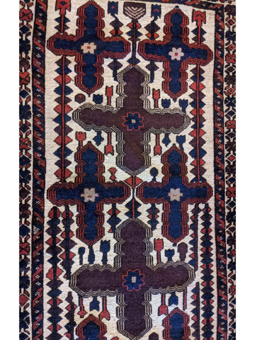 358 x 87 cm Mushwani Tribal Red Rug - Rugoutlet