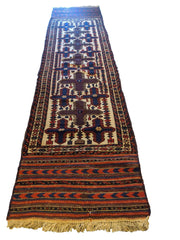 358 x 87 cm Mushwani Tribal Red Rug - Rugmaster