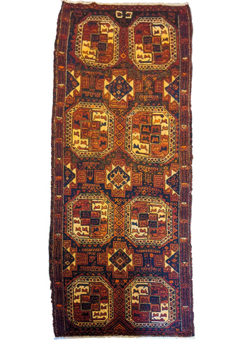 365 x 110 cm Afghan Tribal Red Rug - Rugoutlet