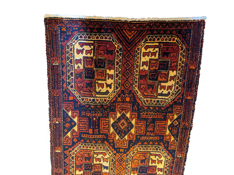 365 x 110 cm Afghan Tribal Red Rug - Rugoutlet