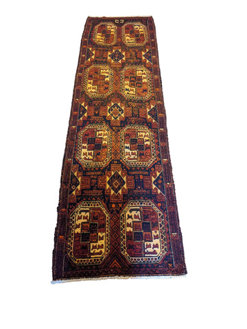 365 x 110 cm Afghan Tribal Red Rug - Rugoutlet