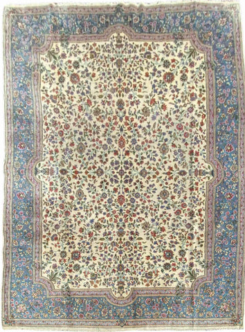 366 x 260 cm Persian Kerman Traditional Yellow Rug - Rugoutlet