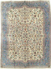366 x 260 cm Persian Kerman Traditional Yellow Rug - Rugmaster
