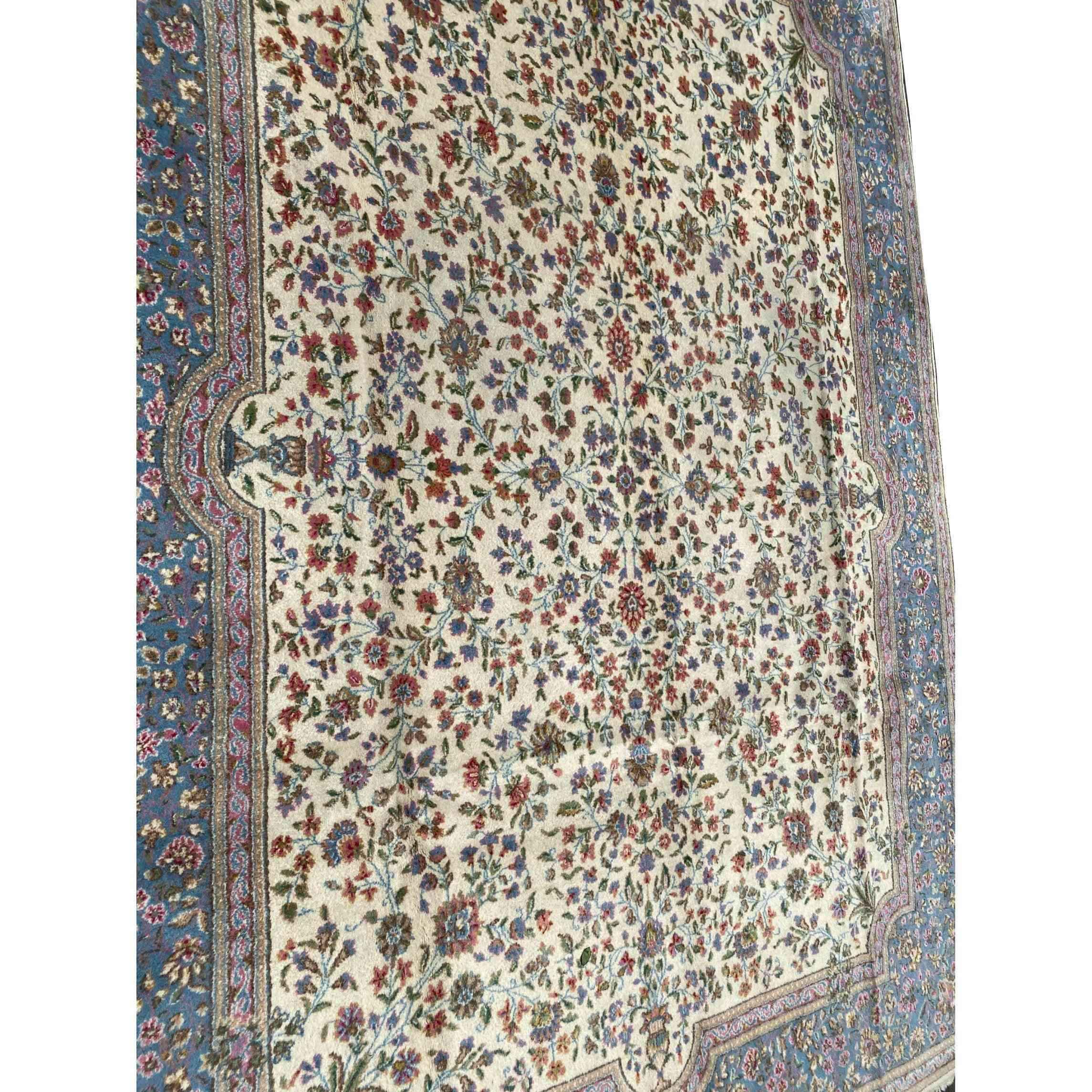 366 x 260 cm Persian Kerman Traditional Yellow Rug - Rugmaster