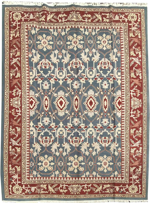 367 x 250 cm Fine Sumak Traditional Blue Rug - Rugoutlet