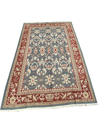 367 x 250 cm Fine Sumak Traditional Blue Rug - Rugmaster