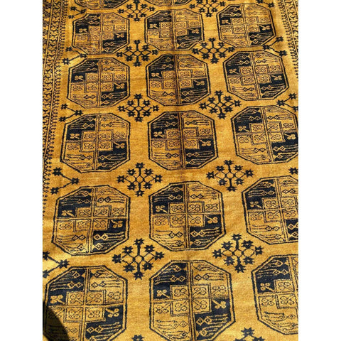 368 x 249 cm Golden Afghan Tribal Gold Rug - Rugmaster