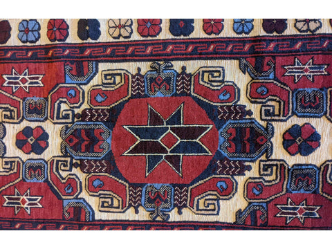 380 x 84 cm Afghan Moshwani runner Tribal Red Rug - Rugoutlet