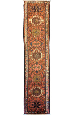 385 x 75 cm Karajeh Traditional Red Rug - Rugoutlet