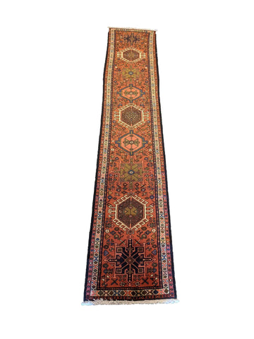385 x 75 cm Karajeh Traditional Red Rug - Rugoutlet