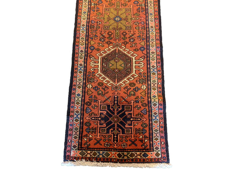 385 x 75 cm Karajeh Traditional Red Rug - Rugoutlet
