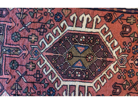 385 x 75 cm Karajeh Traditional Red Rug - Rugoutlet