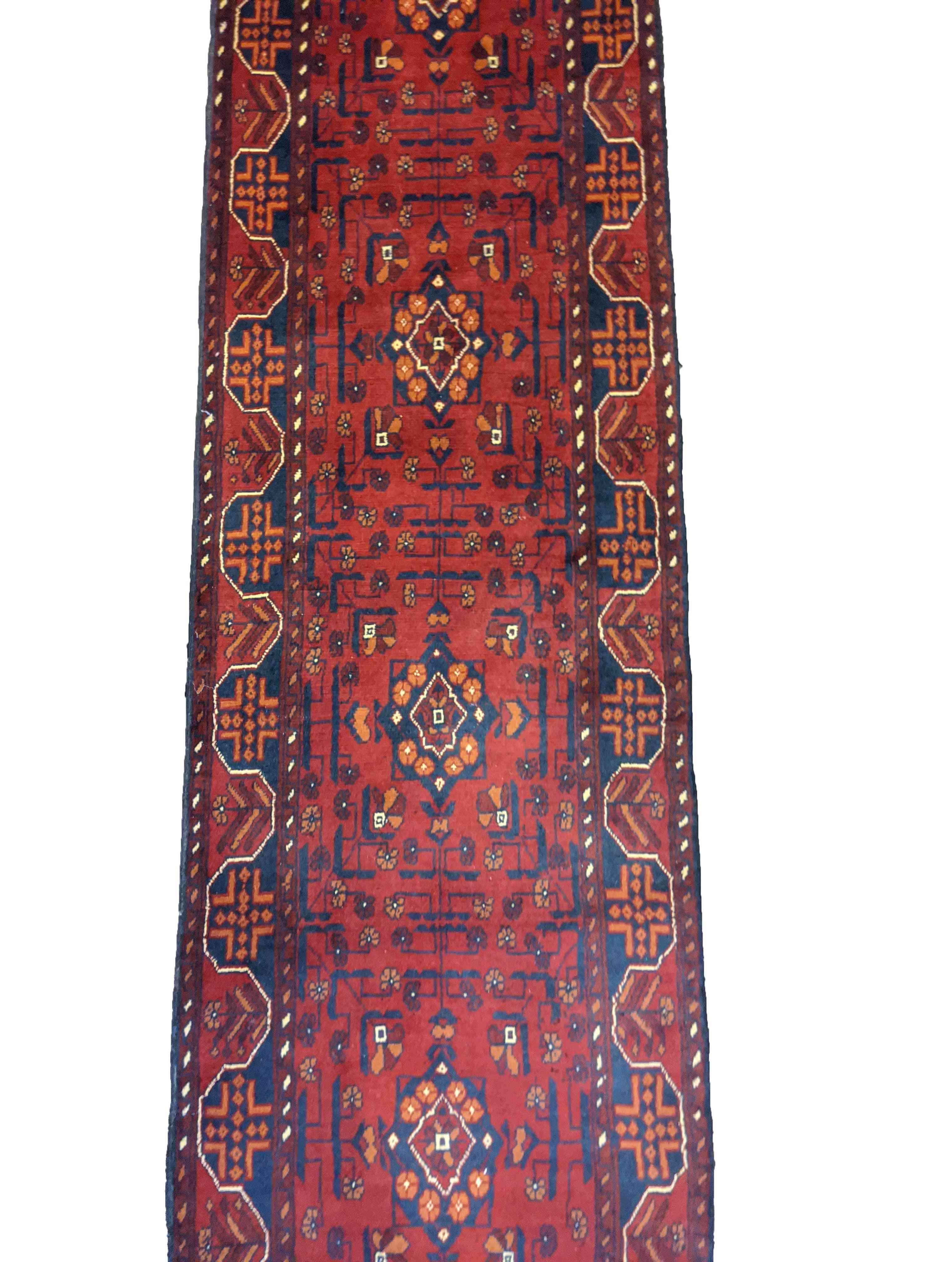 388 x 65 cm Afghan Khan Tribal Brown Rug - Rugoutlet