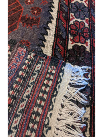 388 x 82 cm Mushwani Tribal White Rug - Rugoutlet
