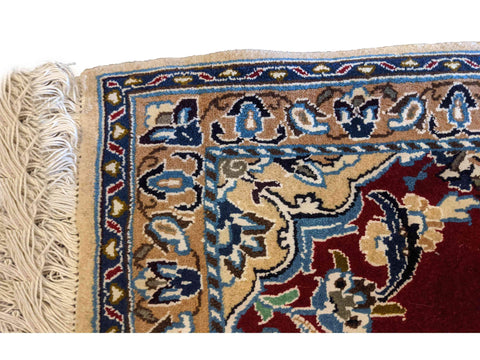390 x 90 cm Fine Nain Silk Wool Traditional Red Rug - Rugoutlet