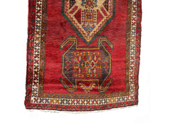 394 x 108 cm Persian Hamadan Traditional Red Rug - Rugmaster