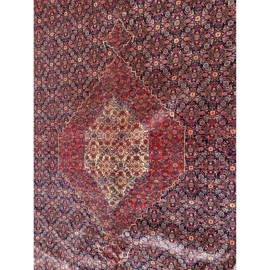 409 x 305 cm Fine Old Tabriz Traditional Red Rug - Rugmaster