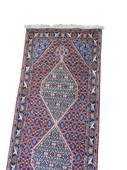 420 x 70 cm Persian Senneh Geometric Red Rug - Rugmaster