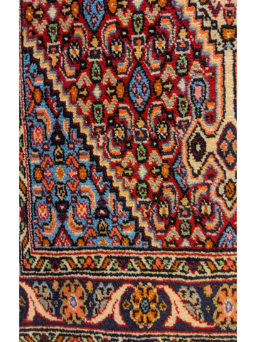 420 x 70 cm Persian Senneh Geometric Red Rug - Rugoutlet