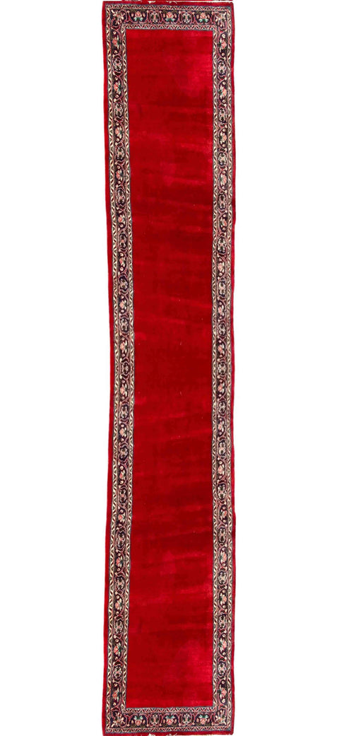 450 x 90 cm Persian kashan Traditional Red Rug - Rugmaster