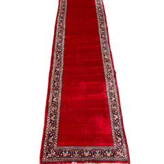 450 x 90 cm Persian kashan Traditional Red Rug - Rugmaster