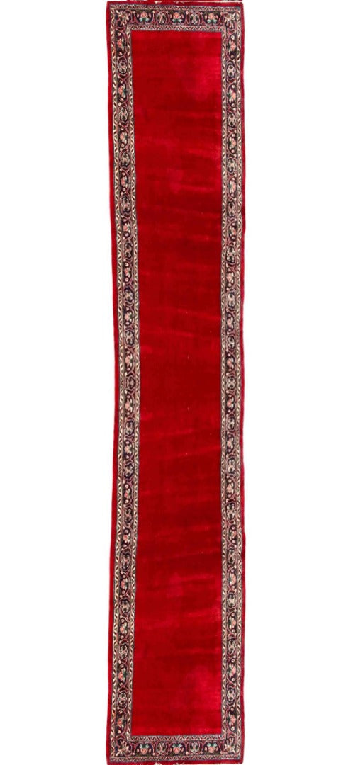 450 x 90 cm Persian kashan Traditional Red Rug - Rugmaster