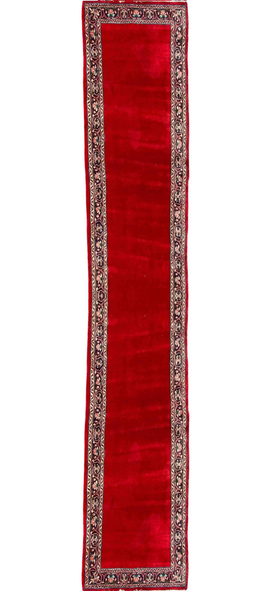 450 x 90 cm Persian kashan Traditional Red Rug - Rugmaster