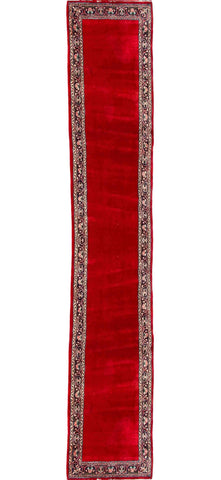450 x 90 cm Persian kashan Traditional Red Rug - Rugmaster