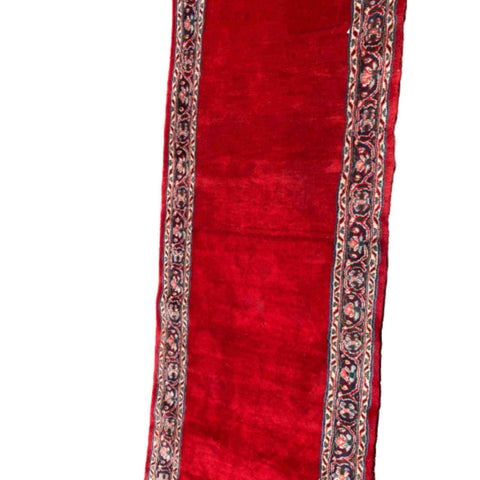 450 x 90 cm Persian kashan Traditional Red Rug - Rugmaster