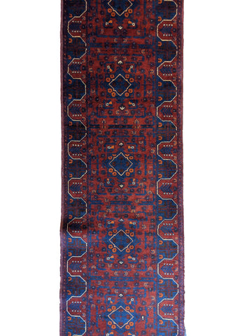 481 x 62 cm Afghan Khan Tribal Red Rug - Rugoutlet