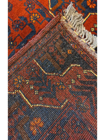 481 x 62 cm Afghan Khan Tribal Red Rug - Rugoutlet