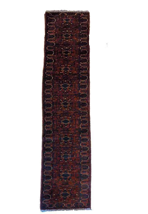 481 x 62 cm Afghan Khan Tribal Red Rug - Rugoutlet