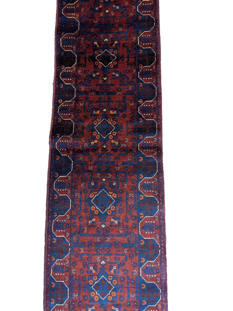 481 x 62 cm Afghan Khan Tribal Red Rug - Rugoutlet