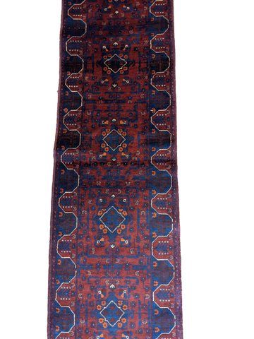 481 x 62 cm Afghan Khan Tribal Red Rug - Rugoutlet