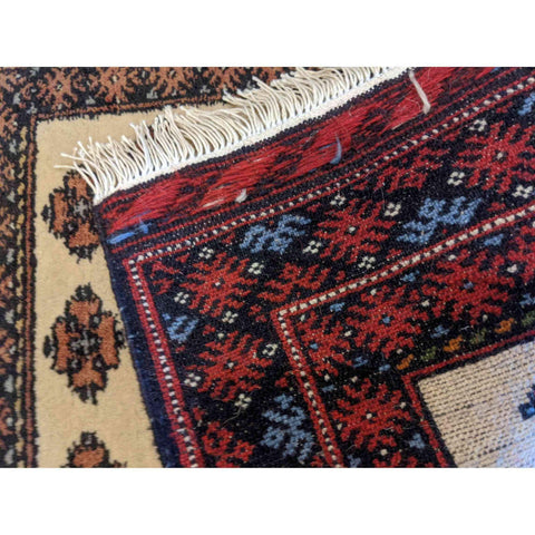 52 x 63 cm Persian Baluch Tribal Red Small Rug - Rugmaster