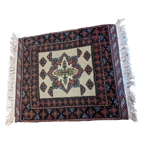 52 x 63 cm Persian Baluch Tribal Red Small Rug - Rugmaster