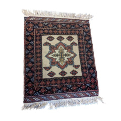 52 x 63 cm Persian Baluch Tribal Red Small Rug - Rugmaster